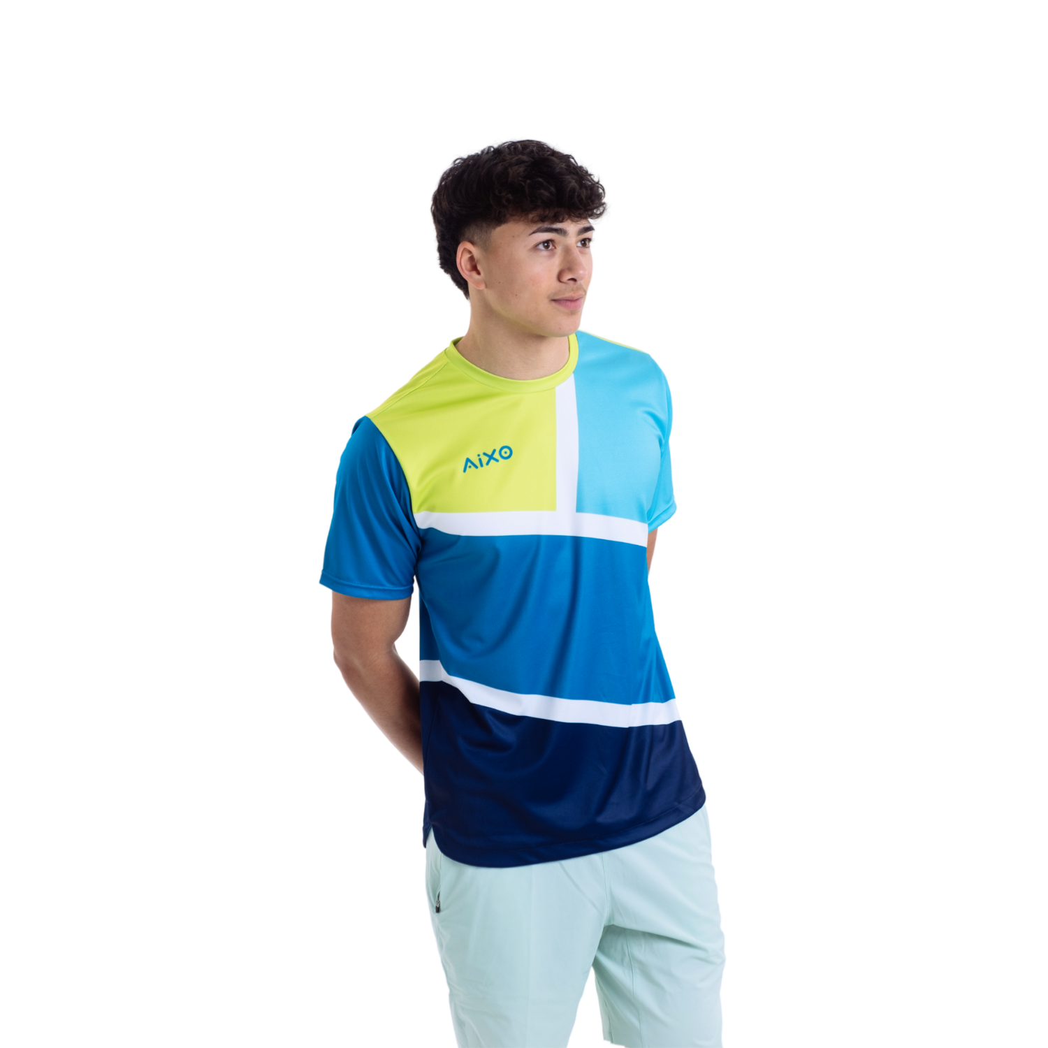 Aixo Court Mens T Shirt Teal