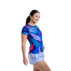 Aixo Abstract T-Shirt Womens (Multicolour Dark)