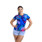Aixo Abstract T-Shirt Womens (Multicolour)