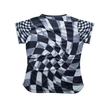 Aixo Checker Womens T Shirt Lime Check