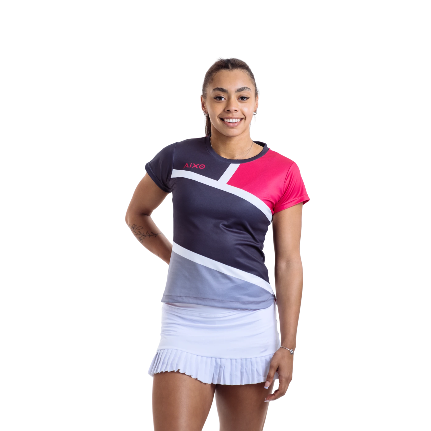 Aixo Court Womens T Shirt Graphite