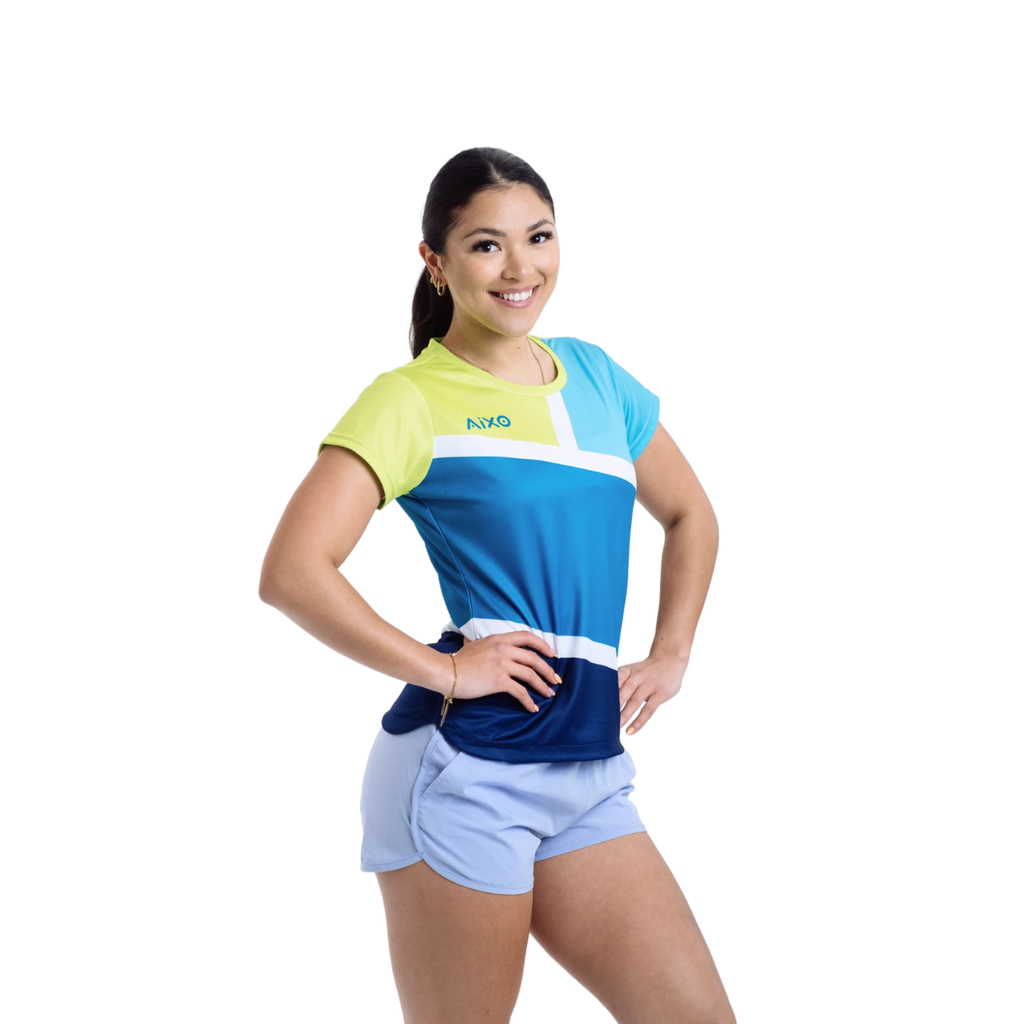 Aixo Court Womens T Shirt Teal