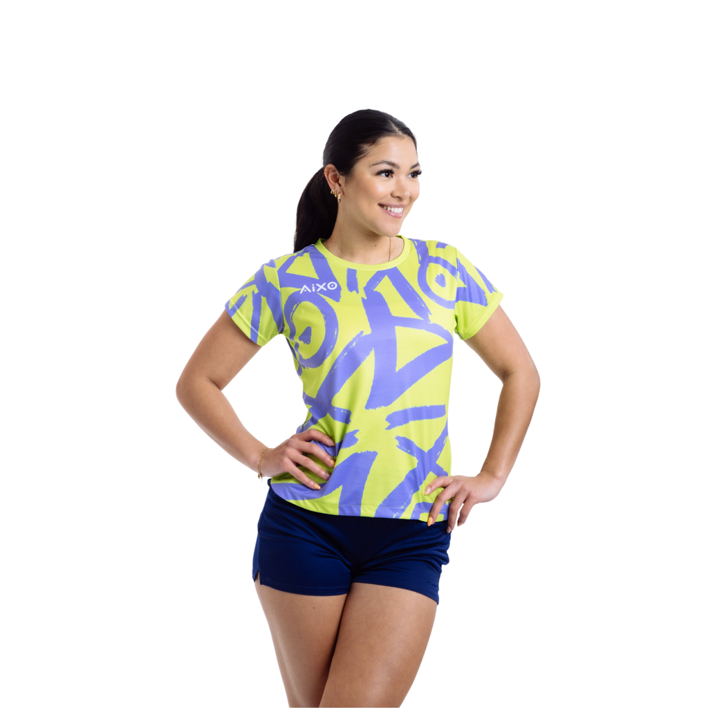 Aixo Tagged Womens T Shirt Lime