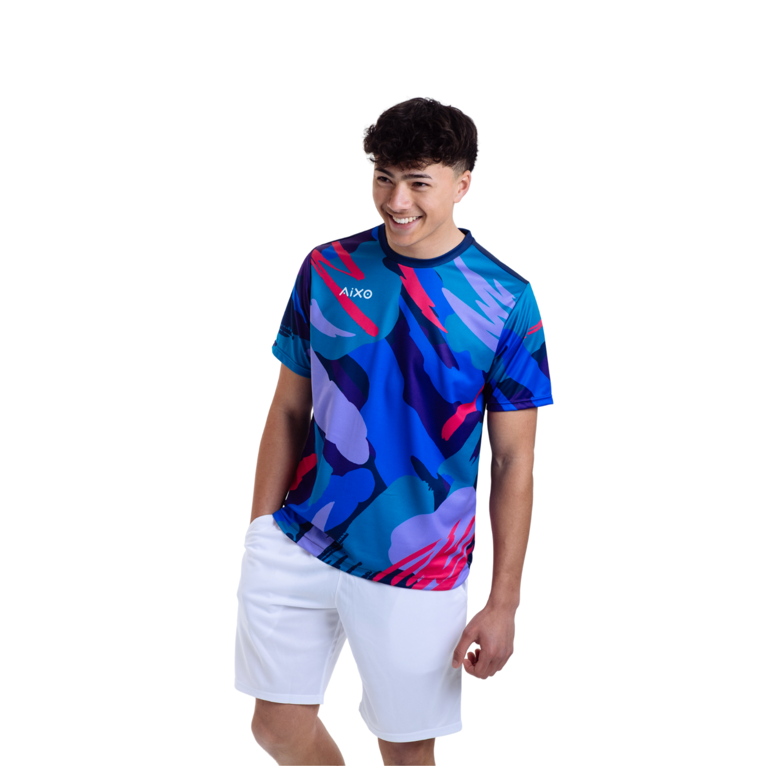 Aixo Abstract T-Shirt Mens (Multicolour Dark)