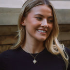 Collier Heidi North Star avec pierre de naissance | Plaqué or 18 carats