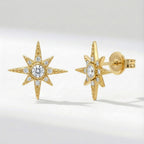 Ursa Birthstone Star Stud Earrings | 18K Gold Plated