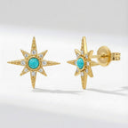 Ursa Birthstone Star Stud Earrings | 18K Gold Plated