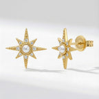 Ursa Birthstone Star Stud Earrings | 18K Gold Plated