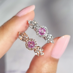 Bague Aurelia en saphir rose et argent sterling