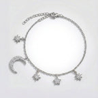 Vega Moon & Star Charm Bracelet | Silver