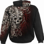 PULL À CAPUCHE COMPLET ÉPAULE CRÂNE - Noir