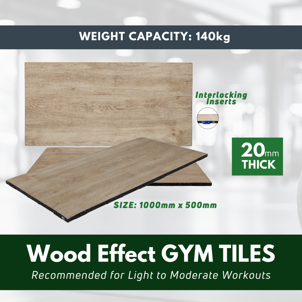 20mm Konnecta Wood Effect Gym Flooring Mats