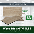 20mm Konnecta Wood Effect Gym Flooring Mats