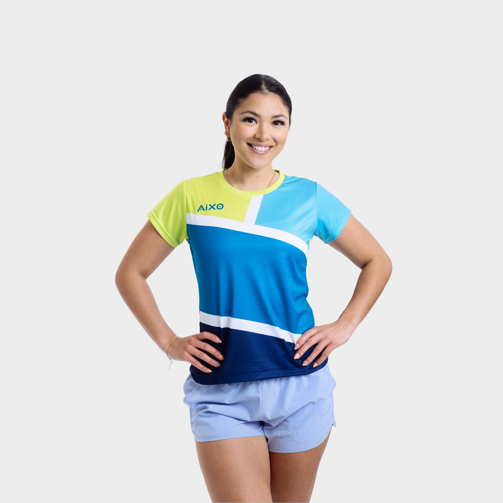 Aixo Court Womens Top Teal