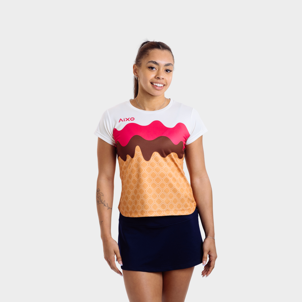 Top de mujer Aixo Sundae en color marfil