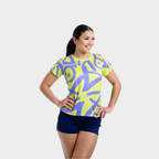 Aixo Tagged Womens Top Teal