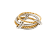 Two-Tone Rope & Beaded Interlocking Ring