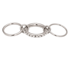 18K Elegant Silver Stacked Rings