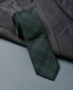 Deep Teal Jacquard Tie Set with Cufflinks & Pocket Square