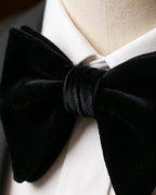 Classic Black Velvet Tuxedo Bow Tie