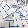 White Blue Check Slim Fit Shirt