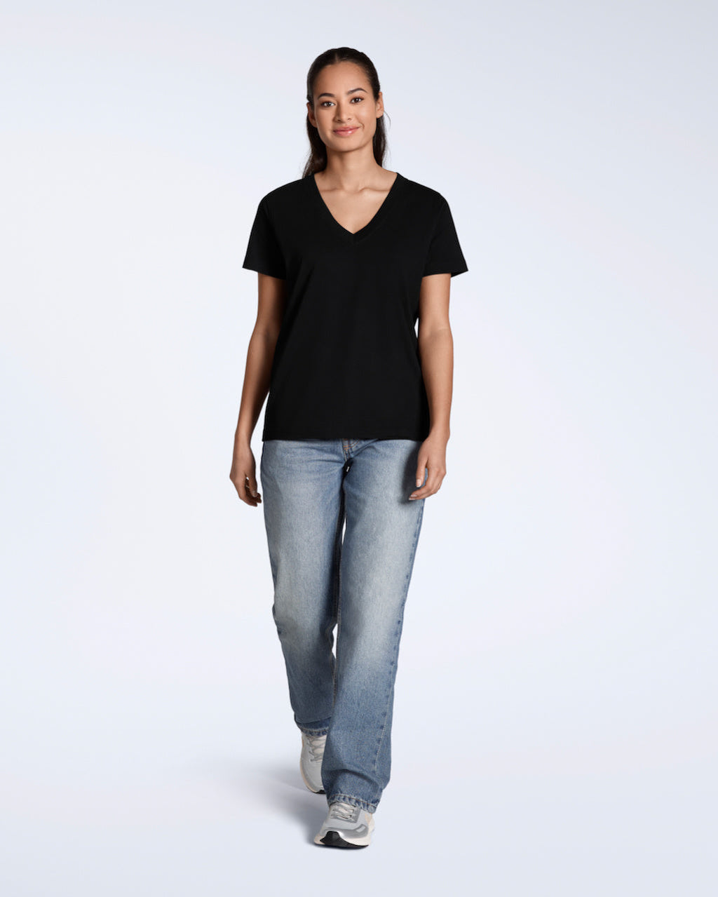 Camiseta con cuello de pico