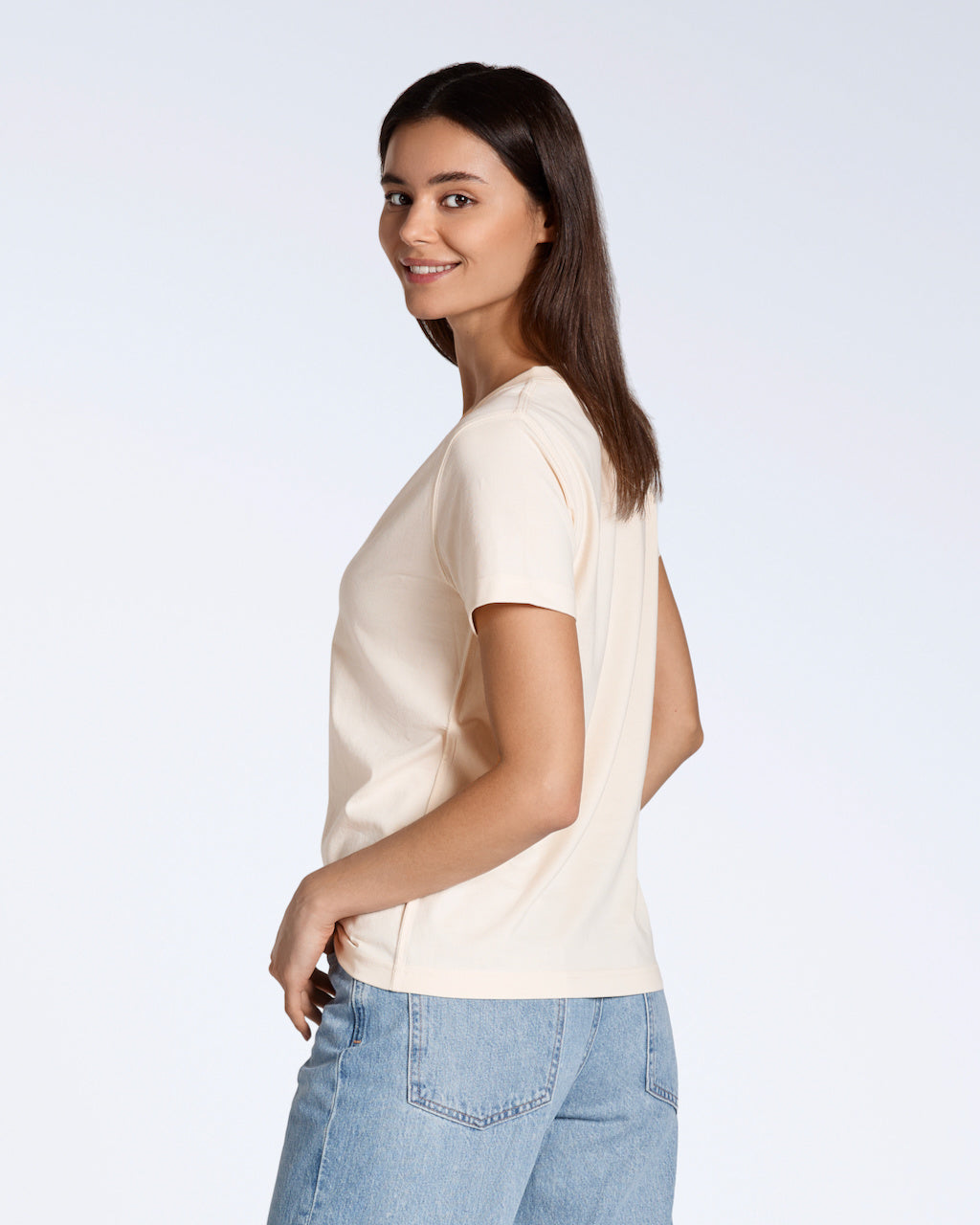Camiseta con cuello de pico
