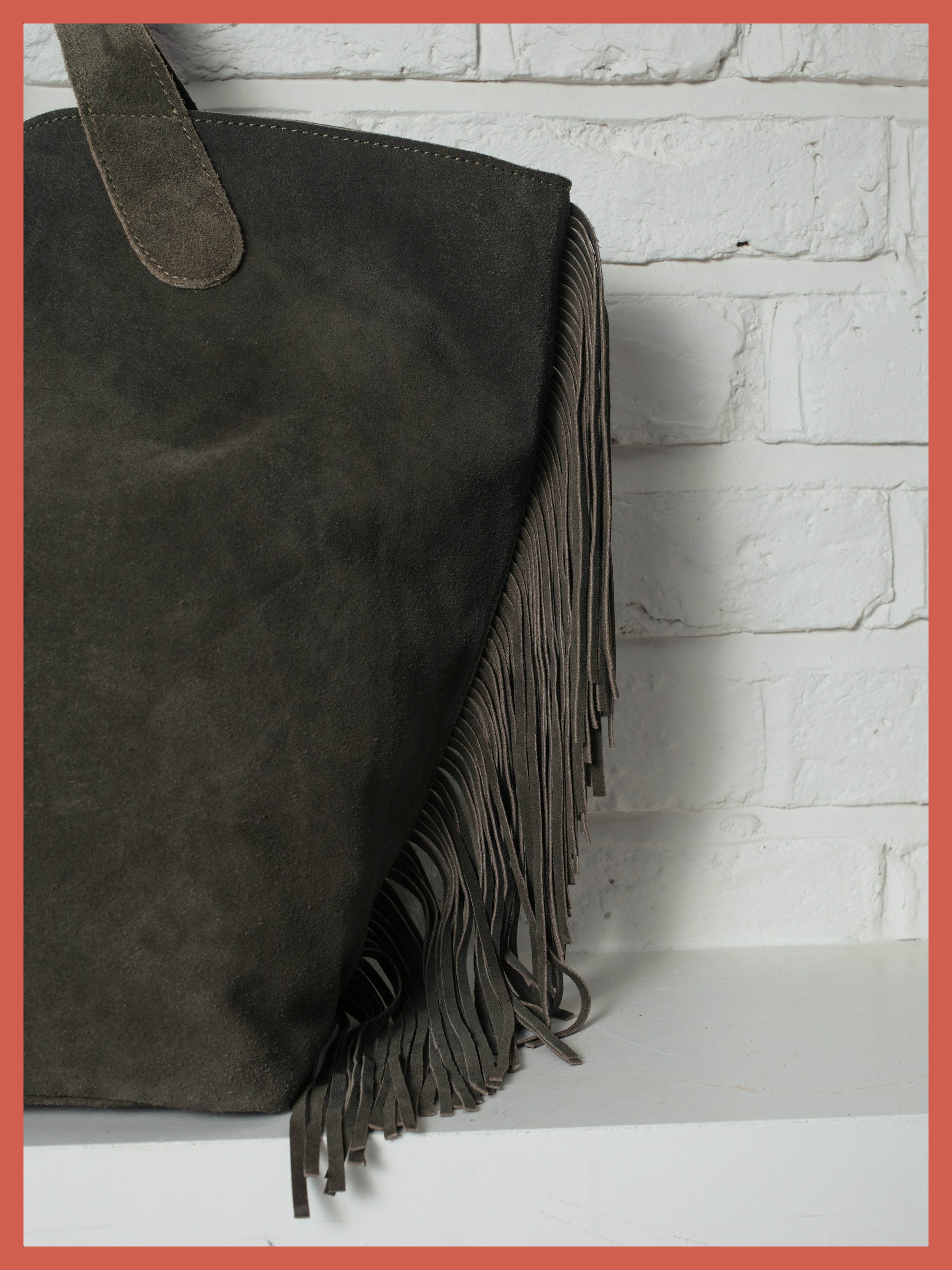Vancouver Suede Tote - Olive
