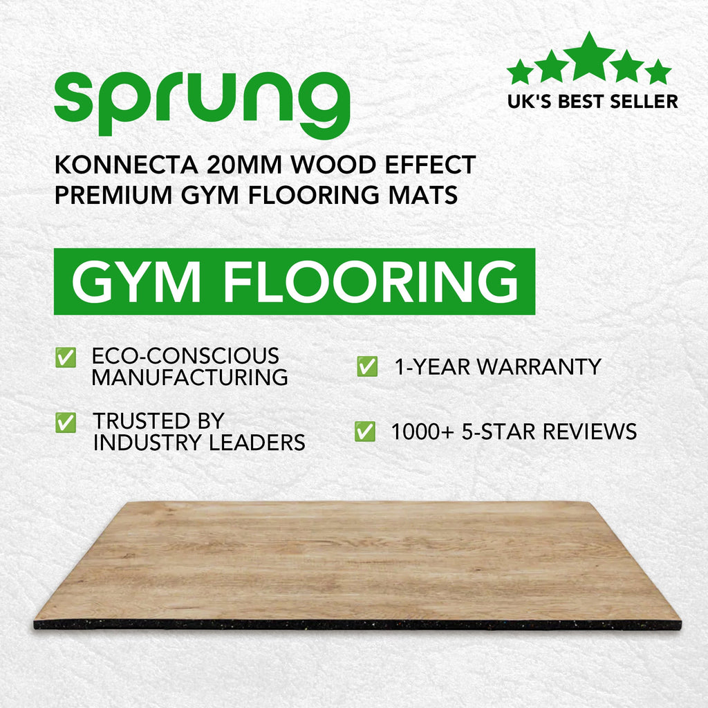 20mm Konnecta Wood Effect Gym Flooring Mats