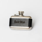 Fred Bennett Black Leather 3oz Hip Flask