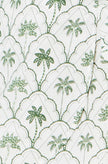 Yumi White Palm Print Cotton Wrap Skirt