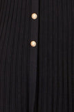 Yumi Black Viscose Knitted Midi Ribbed Dress