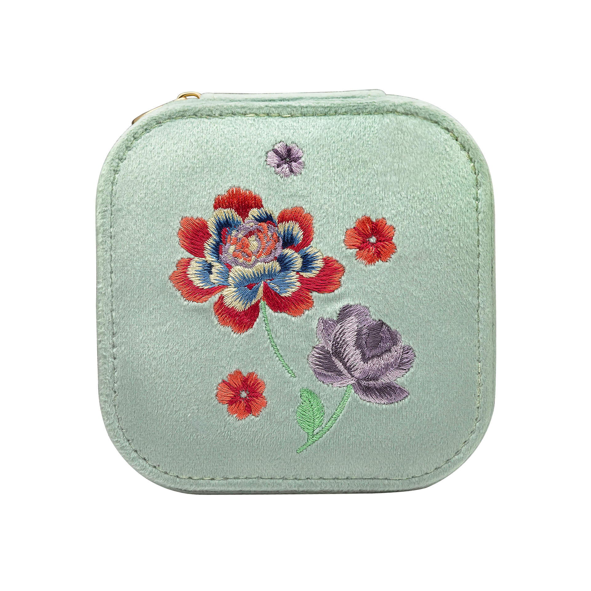 Laura Ashley Silver Elveden Embroidered Jewellery Box