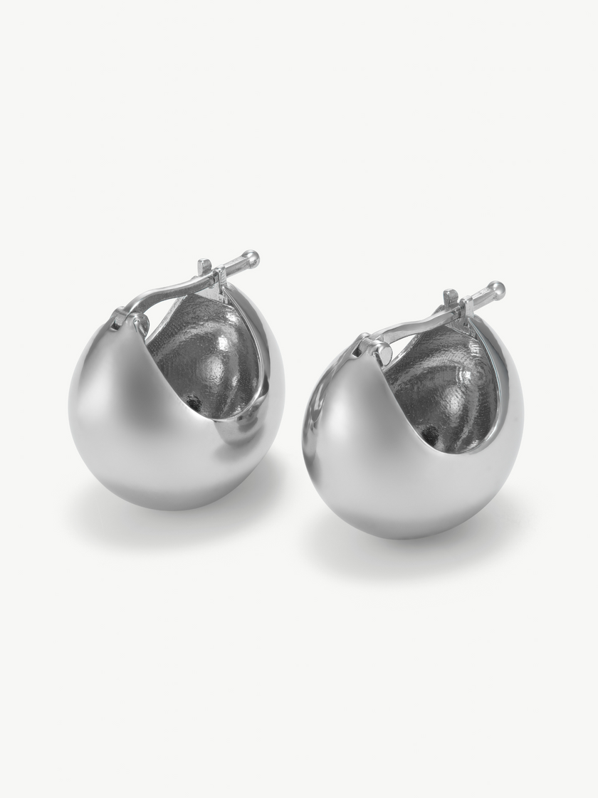 Sterling silver Hoop Earrings – Zadie | No More Nobody