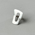 Oversized Abstract Statement Silver Ring