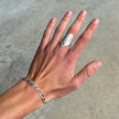 Abstract Face Silver Ring