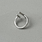 2 Lines Minimalist Silver Ring
