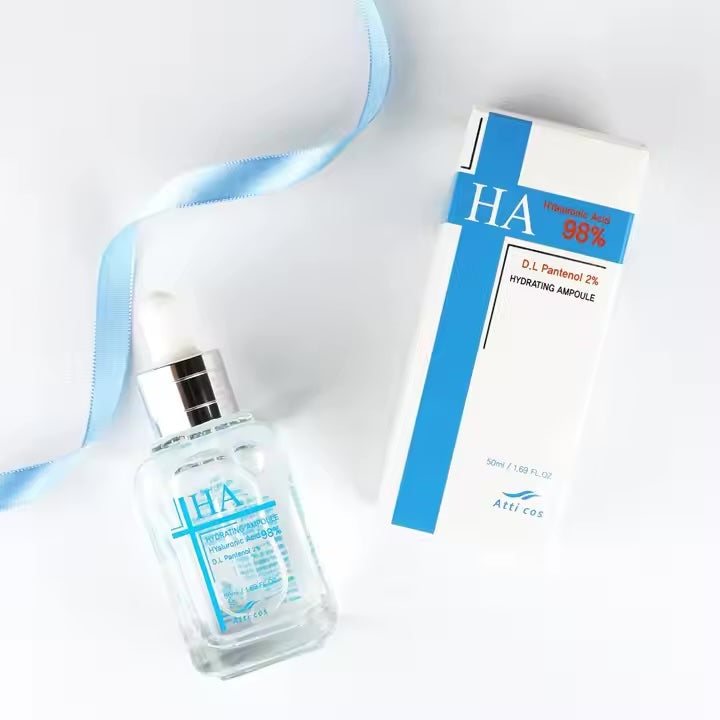 Hyaluronic Acid 98% Ampoule 50ml Atticos Facial Moisturizing Private Label Korean Skin Care