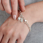 Tiny Beginnings Christening Silver Charm Bracelet