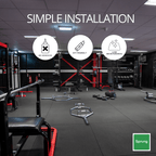 30mm Sprung PRO Gym Floor Tile - Rubber Heavy Duty Gym Flooring
