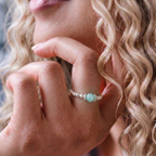 Bague en pierre gemme amazonite