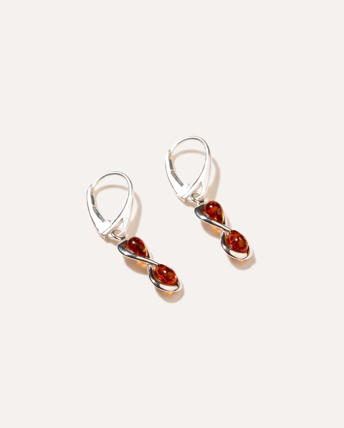 Amber Infinity Drop Earrings