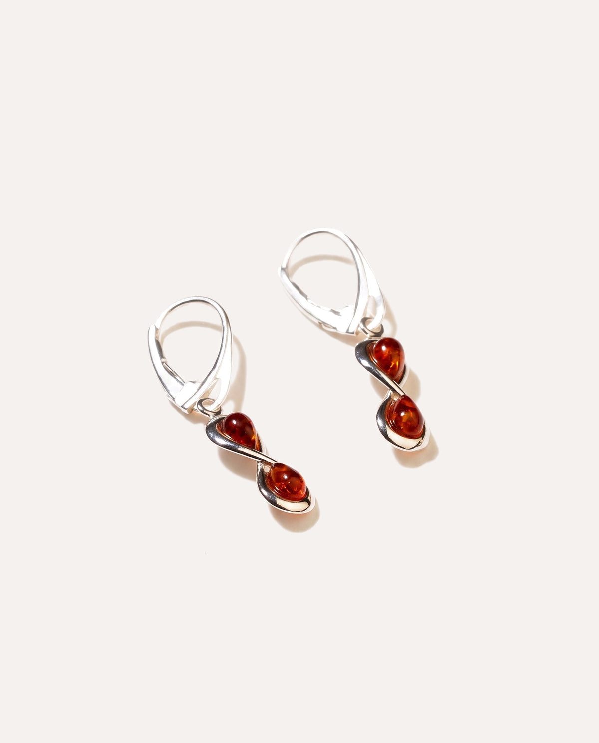 Amber Infinity Drop Earrings