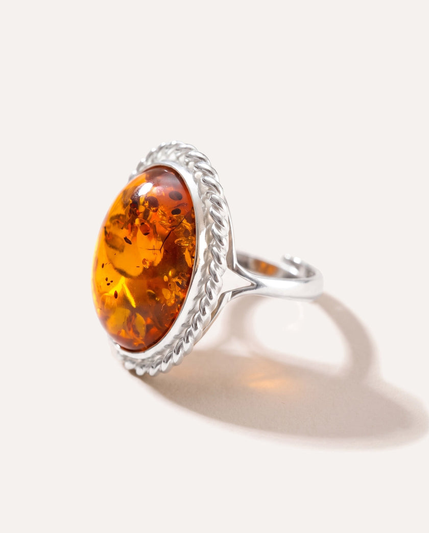 Bague spectaculaire Quintessence Ambre