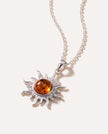 Amber Sun Charm Pendant