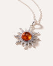 Amber Sun Charm Pendant