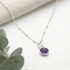 Amethyst February Birthstone Necklace