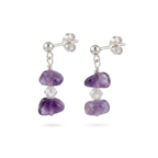 Boucles d'oreilles améthyste en argent