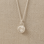 Ammonite Fossil Silver Charm
