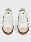 Veja Volley Suede Trimmed Leather Trainers White